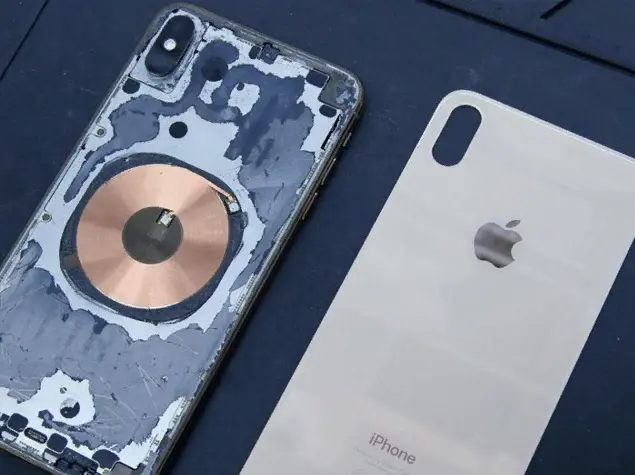 iPhone X процесс замены заднего стекла