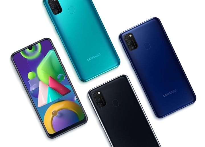 samsung galaxy m21 в разных цветах