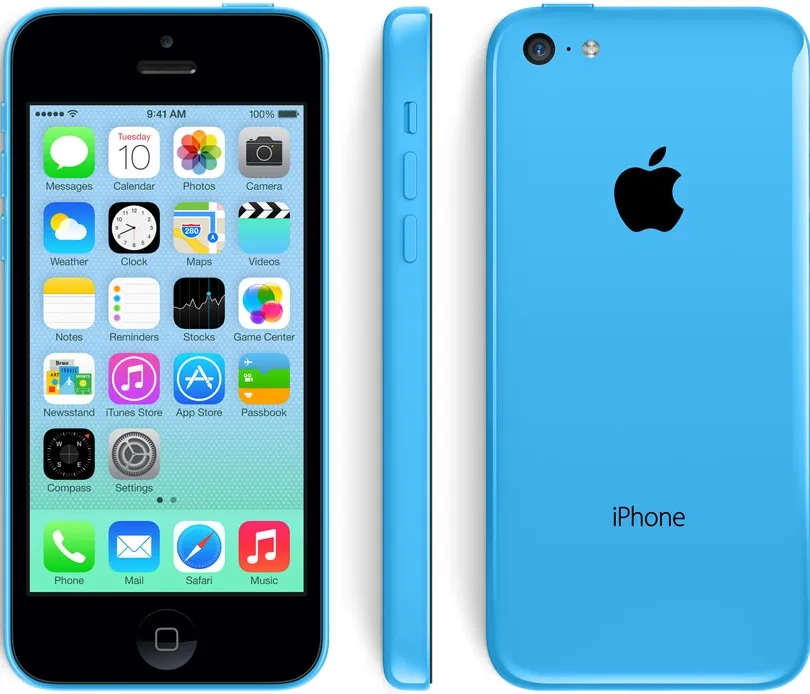 Смартфон iPhone 5c в разных ракурсах