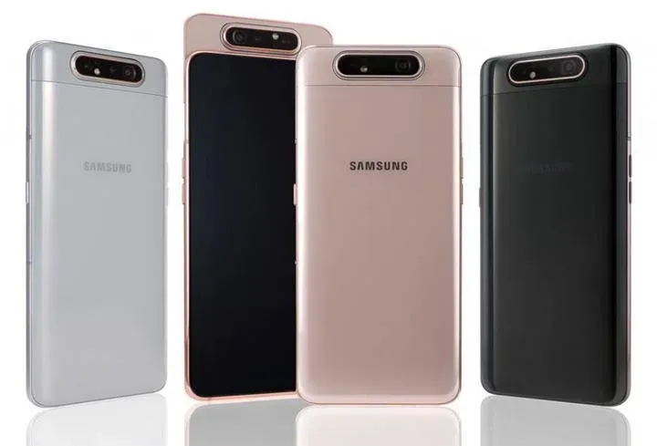 Смартфон Samsung Galaxy A80 в различных цветах