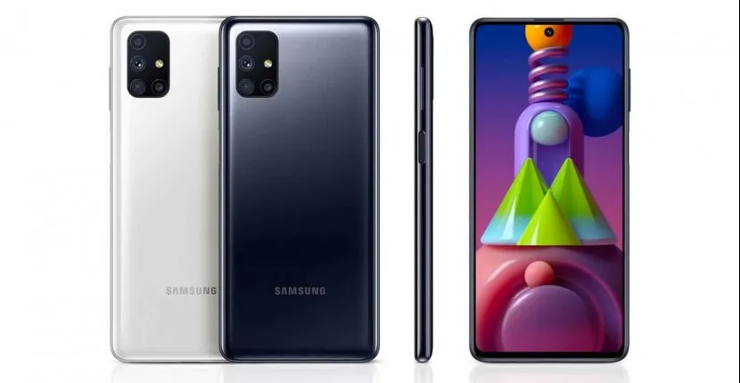 Смартфон Samsung Galaxy M52 в разных цветах