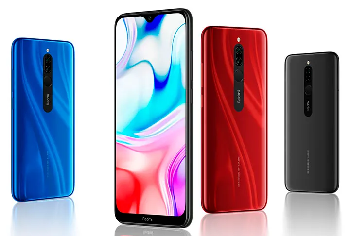 Телефон Xiaomi Redmi 8 в различных цветах