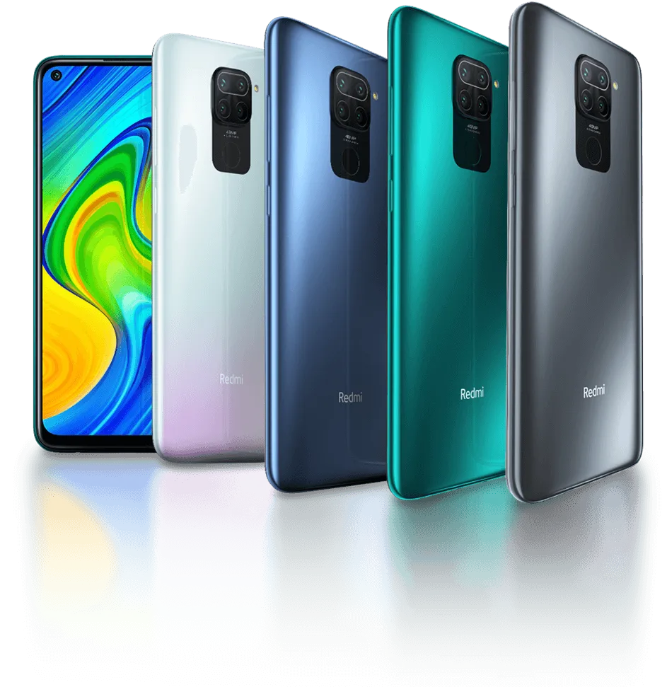 Телефон Xiaomi Redmi Note 9 в различном цвете